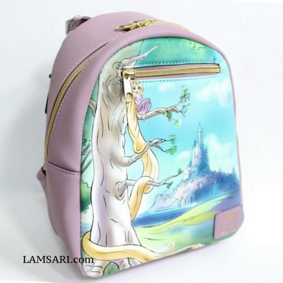 Loungefly Disney Tangled Painted Landscape Mini Backpack